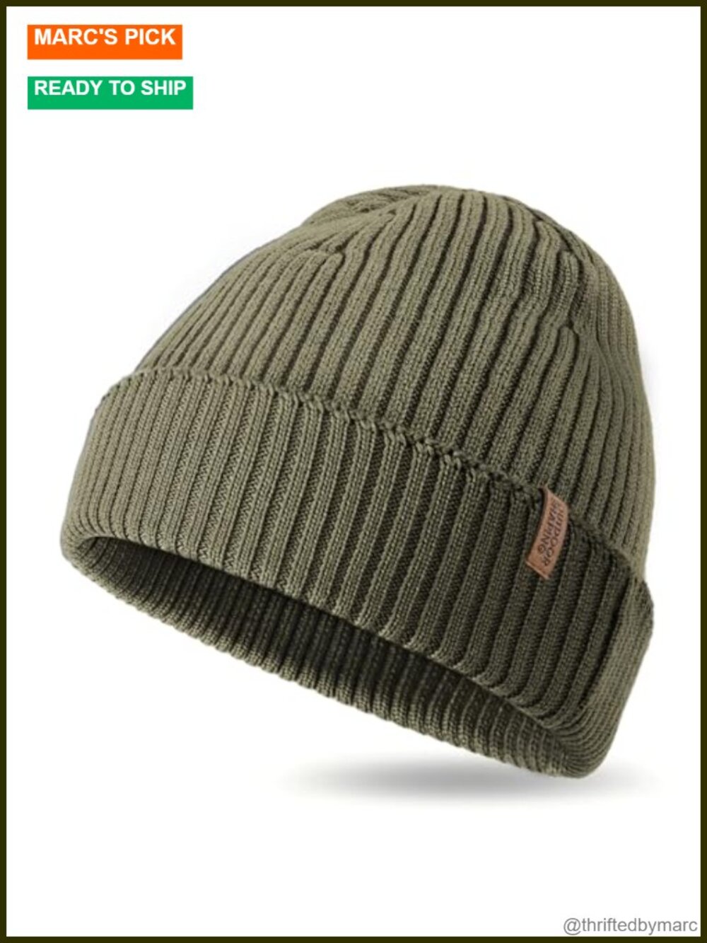Merino Wool Beanie Unisex Cuffed Plain Knit Winter Hat